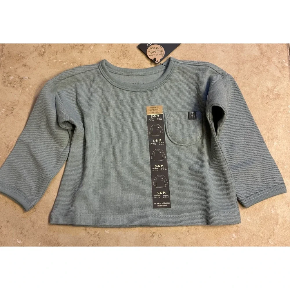 Modern‎ Moments by Gerber Baby Boy Outfit 3pc Set 3-6 months Organic Cotton NEW